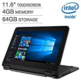 2019 New Lenovo 300e Flagship 2-in-1 Laptop/Tablet for Business or Education, 11.6' HD IPS Touchscreen, Intel Celeron Quad-Core N3450 up to 2.2GHz, 4GB DDR4, 64GB eMMC SSD, WiFi, Webcam, Win 10 S/Pro
