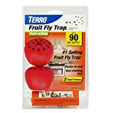 TERRO T2502 Ready-to-Use Indoor Fruit Fly Trap with Built in Window - 2 Traps + 90 day Lure Supply