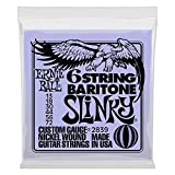 Ernie Ball 6-String Baritone Slinky Nickel Wound Electric Guitar Strings, 13-72 Gauge (P02839)