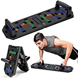 Push Up Board, Multi-function Foldable Push Up Bar, Portable Strength Training Equipment, Color Coded Push Up Board for Chest, Tricep, Back, Abs Workout, Home Gym Accessories for Men & Women