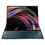 ASUS ZenBook Pro Duo UX581 15.6” 4K UHD NanoEdge Bezel Touch, Intel Core i7-9750H, 16GB RAM, 1TB PCIe SSD, GeForce RTX 2060, Innovative ScreenPad Plus, Windows 10 Pro - UX581GV-XB74T, Celestial Blue