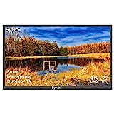 SYLVOX 43 inch Outdoor TV, Smart TV Waterproof 4K LED Outdoor Television with Dual Speakers, Ultra-Thin High Resolution, Support Bluetooth & Wi-Fi, Deck Series Suitable for Partial Sun Areas