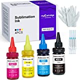 myCartridge SUPCOLOR 400ML Sublimation Ink Refilled Bottles for C88 C88+ WF7710 WF2750 ET2720 ET15000 ET2760 ET2750 ET4700 Inkjet Printer Heat Press Transfer on Mugs Plates T-Shirts Pillows Phone Case
