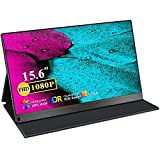 Newsoul Portable Monitor, 2022 [New Version] 15.6' IPS HDR 1920X1080 FHD Eye Care Screen USB C Gaming Monitor, Dual Speaker Computer Display HDMI Type-C VESA for Laptop PC MAC Phone w/Smart Case
