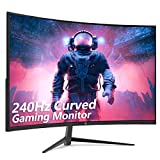 Z-Edge UG32P 32-inch Curved Gaming Monitor 16:9 1920x1080 240Hz 1ms Frameless LED Gaming Monitor, AMD Freesync Premium Display Port HDMI Built-in Speakers