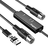USB C MIDI Cable with Type C to USB Adapter, Fasgear 6ft Type C to in-Out MIDI Cable for Music Keyboard Piano to PC Laptop, MIDI to USB C Interface Converter for Windows, Android, Mac OS