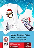Heat Transfer Paper for T Shirts by Raimarket | Printable Iron on Transfers for T Shirts and White/Light fabrics | Pack of 10 A4 Inkjet Printer Compatible Iron on Transfer Paper