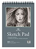 Artists Sketchbook for Drawing 9x12' with Spiral Bound - Sketch Book for Drawing & Sketching 100 Sheets 70lb - Sketch Pad for Pencil, Pen, Marker - Acid-Free Paper - Adults
