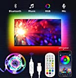 Daymeet LED Lights for TV, 9.8FT Led Backlight TV Lights RGBIC Led TV Lights for 32-60inch TV, USB Led Strip Lights for TV Led Lights Sync with Music Bluetooth APP Control Led Strip Lights for Bedroom