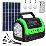 Solar Generator - Portable Generator with Solar Panel,Solar Power Generators Portable Power Station with Flashlight,Emergency Generator Solar Powered for Home Use Camping Travel Hunting Emergency