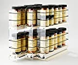 Vertical Spice - 222x2x11 DC - Spice Rack - Cabinet Mounted- 3 Drawers - 30 Capacity - Best In Class - Size: 6.9' Width x 10.75' Height x 10.6' Depth - Made In USA