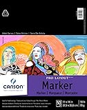 Canson Artist Series Pro Layout Marker Paper, Foldover Pad, 11x14 inches, 50 Sheets (18lb/70g) - Artist Paper for Adults and Students