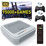 Kinhank Super Console X PRO Video Game Console Built in 95,000+ Games,Game Consoles for 4K TV,Retro Game Console Support 5 Players,Gaming System Compatible with PS1/PSP/DC/MAME,LAN/WiFi,Gifts for Men