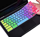 Colorful Keyboard Cover for Dell 11.6 Chromebook 3100 / Dell Chromebook 11 3120 3180 3181 3189 5190 P22T 11.6' / Dell Chromebook 13 3380 13.3' Protective Skin, Dell Chromebook Accessories, Rainbow