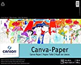 Canson 100510843 Foundation Series Canva-Paper Pad Primed for Oil or Acrylic Paints, Top Bound, 136 Pound, 16 x 20 Inch, 10 Sheets, 16' x 20', 0