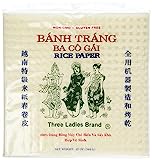 2 Packs Square Three Ladies Rice Paper Wrappers (22cm)
