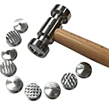 10-1/2' 9-in-1 Interchangeable Faces Texturing Metal Forming Jewelry Pattern Making Hammer