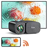 Tkisko Mini Projector, 5G WiFi Portable Movie Projector, 9000L 1080P HD Supported, Small Outdoor Projector for Ceiling/Home/Gaming/Camping Phone/Laptops/Tv Stick/Roku/Switch