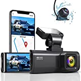 REDTIGER F7N-4K Dash Cam Front and Rear,Built-in WiFi GPS 4K+1080P Dual Dash Camera for Cars,3.16 inch Display Dashcam,170° Wide Angle Dashboard Camera Recorder, Night Vision,Parking Monitor