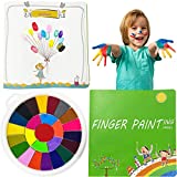 25 Color Funny Finger Painting Kit,Book Finger Drawing Toys,Picture Album Educational Tool Kit,Washable Children's Finger Supplies for Birthday Kindergarten,Drawing,Early Learning