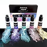 Color Changing Iridescent Alcohol Ink Resin Pigment - 5 Holographic Mythical Colors Concentrated Chameleon Alcohol Ink, Epoxy Resin Colour Dye Petri Dish, Coaster, Painting, Tumbler Cup Making(15ml)