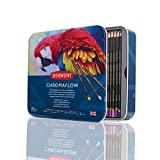 Derwent Chromaflow Colored Pencils 72 Tin, 72 Count, Multicolor, Strong Core, Soft Laydown, Art Supplies for Drawing, Blending, Sketching, Adult Coloring, Premier, Professional Quality (2306014)
