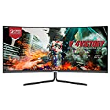 VIOTEK GNV34DB2 34-Inch UltraWide WQHD Curved Gaming Monitor | 21:9 3440x1440p 1500R | HDR Ready, 3000:1 Contrast Ratio | 100Hz FreeSync FPS/RTS | 1x DP 3x HDMI with PIP/PBP | 3 Years Zero Dead Pixels