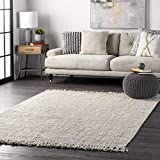 nuLOOM Daniela Farmhouse Chunky Jute Area Rug, 3' x 5', Off-white