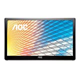AOC e1659Fwu 15.6-Inch Ultra Slim 1366x768 Res 200 cd/m2 Brightness USB 3.0-Powered Portable LED Monitor w/ Case Black