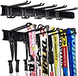 Ultrawall Ski Wall Rack, 5 Pairs of Snowboard Rack Wall Mount, Home and Garage Skiing Storage Mount Hold up to 300lbs