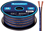 InstallGear 14 Gauge AWG 30ft Speaker Wire True Spec and Soft Touch Cable - Blue/Black (Great Use for Car Speakers Stereos, Home Theater Speakers, Surround Sound, Radio)
