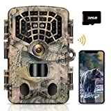 VANBAR Trail Camera, 4K 48MP WiFi Game Camera with Night Vision Motion Activate 0.2s Trigger Speed 940nm No Glow and IP66 Waterproof 120° Wide Angle Trail Camera with 32GB Card and 8 AA Batteries