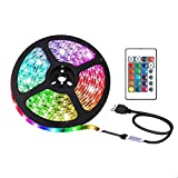 KPUPE LED Strip Lights, USB Powered, SMD 5050 Flexible LED Lights, RGB Cuttable LED Strip Lights for TV Backlight, Decoration(1m/3.28ft)