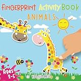 Fingerprint Activity Book: Animals - Finger Painting Book With 45 Finger Paint Paper For Toddlers Ages 2-5