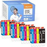 270XL 271XL Compatible Ink Cartridge Replacement for Canon PGI-270/CLI-271 Black/Color Ink Tanks for Pixma TS5020 TS6020 MG7720 TS9020 MG6820 MG5720 Printer (4 PGBK Black Cyan Magenta Yellow,20-Pack)