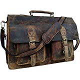 18 Inch Retro Brown Laptop Messenger Bag Office Briefcase Crossbody Travel Bag For Men And Women Bag Office Laptop Bag (retro briefcase)