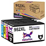 HaloFox Remanufactured Ink-Cartridge Replacement for HP 952 XL 952XL with Updated Chips for HP OfficeJet Pro 8710 8720 7720 7740 8740 8715 8730 8725 8702 8216 8210 Printer Ink (4-Pack)