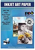 PPD Inkjet Semi Glossy Canvas Textured Heavyweight Photo Paper 8.5x11'64lbs. 260gsm 10.9mil x 20 sheets (PPD108-20)