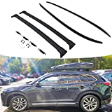 Roof Rail Rack & Cross Bar for Mazda CX-9 CX9 2016 2017 2018 2019 2020 2021 2022 Cargo Rooftop Accessories All Black