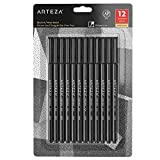 Arteza Black Fineliner Pens, Set of 12, Ultra Fine Tip Markers, 0.4 mm Tips, Art Supplies for Drawing, Sketching, Writing, and Taking Notes