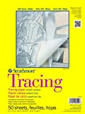 Strathmore 370-9 300 Series Tracing Pad, 9'x12' Tape Bound, 50 Sheets,White.
