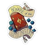 Beware of The Smiling Dungeon Master, Dungeons and Dragons Decal Sticker - Sticker Graphic - Auto, Wall, Laptop, Cell, Truck Sticker for Windows, Cars, Trucks