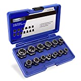 Impact Bolt & Nut Remover Set, 13 Pieces Bolt Extractor Tool Set with Solid Storage Case Chrome-Molybdenum Steel, Easy to Remove the Rusty and Stubborn Sockets and Bolts