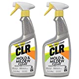 CLR Mold & Mildew Clear, Bleach-Free Stain Remover Spray | Works on Fabric, Wood, Fiberglass, Concrete, Brick, Painted Walls, Glass, and More | EPA Safer Choice (2 Pack, 32 Ounce)