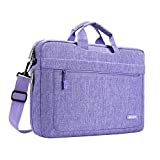 MOSISO Laptop Shoulder Messenger Bag Compatible with MacBook Air/Pro,13-13.3 inch Notebook,Compatible with MacBook Pro 14 inch 2021 2022 M1 Pro/Max A2442 with Adjustable Depth at Bottom, Purple