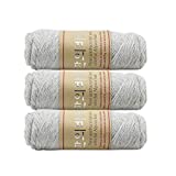 3 Balls Thick Warm Alpaca Wool Mink Cashmere Knitting Yarn for Crocheting Hand-Woven 300g (Light Gray)