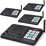 Wireless Intercom System for Home Business (5300 Feet Range Communication) - GLCON Room to Room Intercoms Wireless for Home House - Multi-Functional Intercom System (4 Pack, 2022 Upgrade Version)
