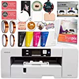Sawgrass UHD Virtuoso SG1000 Sublimation Printer Starter Bundle with Inks, Sublimation Paper, Tape, Blanks, Designs and Access to Exclusive Content, White, 11'' x 17''