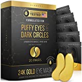 DERMORA Under Eye Mask Patches -20 Pairs - Face Mask Skin Care Products for Puffy Eyes - Cruelty-Free, Vegan Eye Patches - Stocking Stuffers for Women & Men