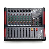 TC-Home 8 Channel Powered Mixer Professional Mixing Amplifier 16DSP TRS USB Bluetooth Home Recording